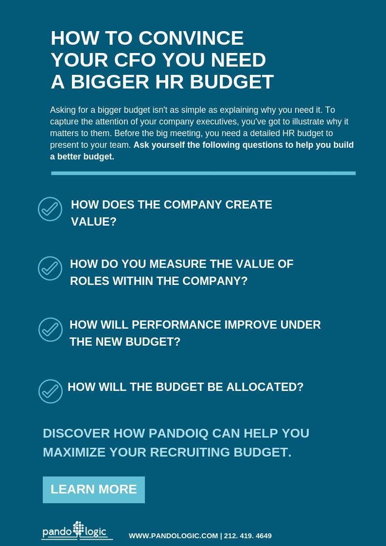 How To Convince Your CFO You Need A Bigger HR Budget